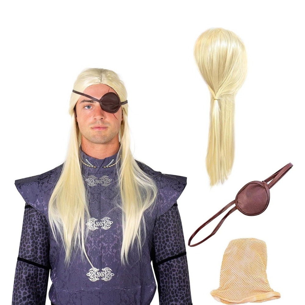 Dragon Rider Wig With Eye Patch